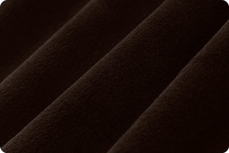 Shannon Fabrics Extra Wide 90" Solid Cuddle 3 Chocolate Minky Fabric (PRICE PER 1/2 YARD) - On Pins & Needles Quilting Co.