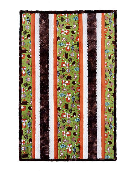 Shannon Fabrics Fabulous 5 Woodland Animals Cuddle Minky Blanket Kit 38"x58" - On Pins & Needles Quilting Co.