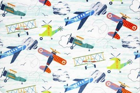 Shannon Fabrics Fly With Me Digital Cuddle Aruba Minky Fabric (PRICE PER 1/2 YARD) - On Pins & Needles Quilting Co.