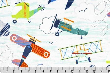 Shannon Fabrics Fly With Me Digital Cuddle Aruba Minky Fabric (PRICE PER 1/2 YARD) - On Pins & Needles Quilting Co.