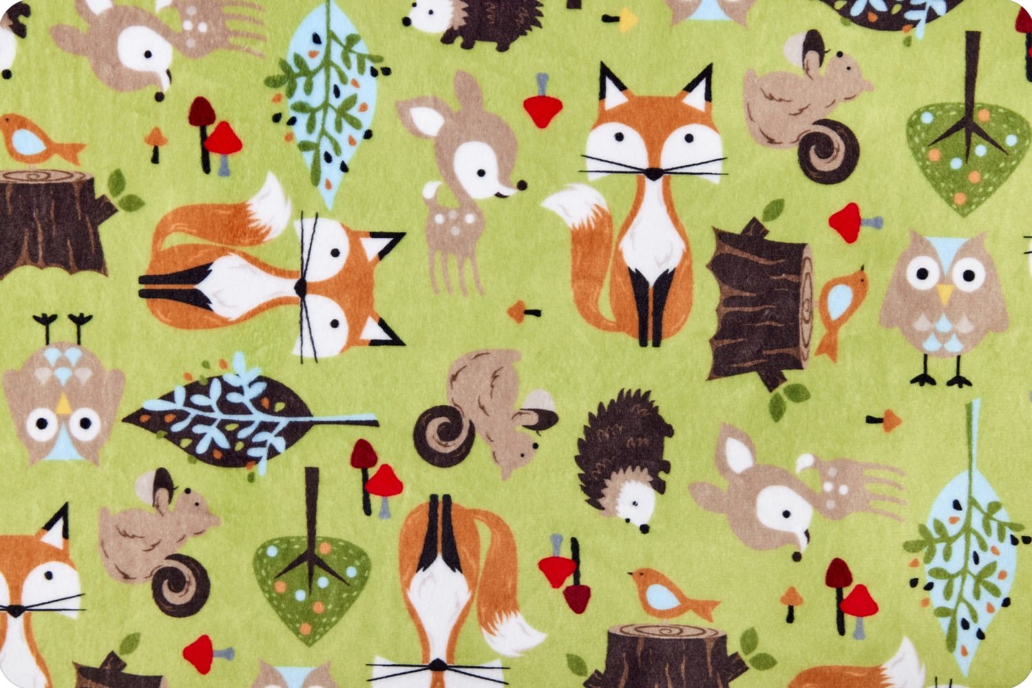 Shannon Fabrics Forest Tails 2 Digital Cuddle Kiwi Minky Fabric - On Pins & Needles Quilting Co.