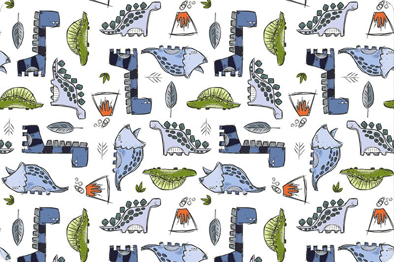 Shannon Fabrics Jurassic Digital Cuddle Snow Minky Fabric - On Pins & Needles Quilting Co.
