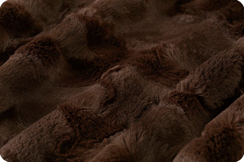 Shannon Fabrics Luxe Cuddle Hide Chocolate Minky Fabric - On Pins & Needles Quilting Co.