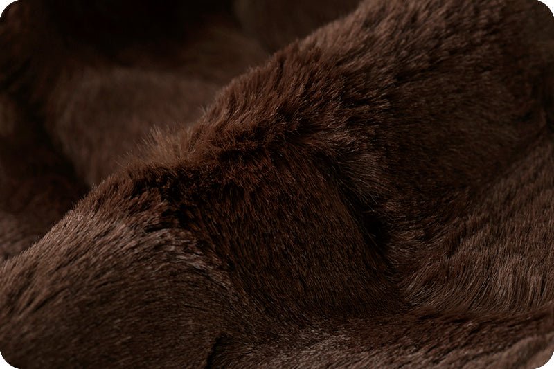 Shannon Fabrics Luxe Cuddle Hide Chocolate Minky Fabric - On Pins & Needles Quilting Co.