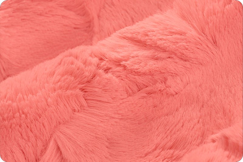 Shannon Fabrics Luxe Cuddle Hide Coral Minky Fabric (PRICE PER 1/2 YARD) - On Pins & Needles Quilting Co.