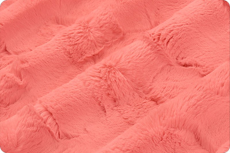 Shannon Fabrics Luxe Cuddle Hide Coral Minky Fabric (PRICE PER 1/2 YARD) - On Pins & Needles Quilting Co.