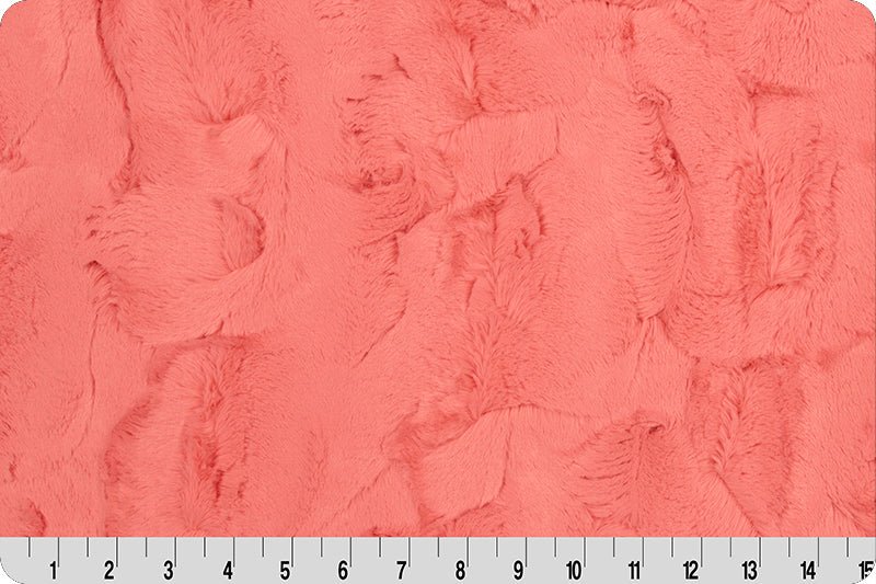 Shannon Fabrics Luxe Cuddle Hide Coral Minky Fabric (PRICE PER 1/2 YARD) - On Pins & Needles Quilting Co.