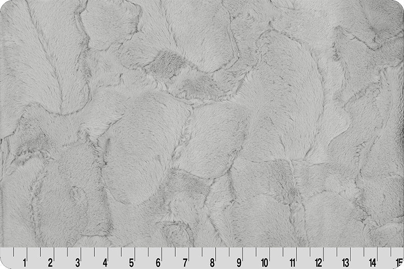 Shannon Fabrics Luxe Cuddle Hide Silver Minky Fabric (PRICE PER 1/2 YARD) - On Pins & Needles Quilting Co.