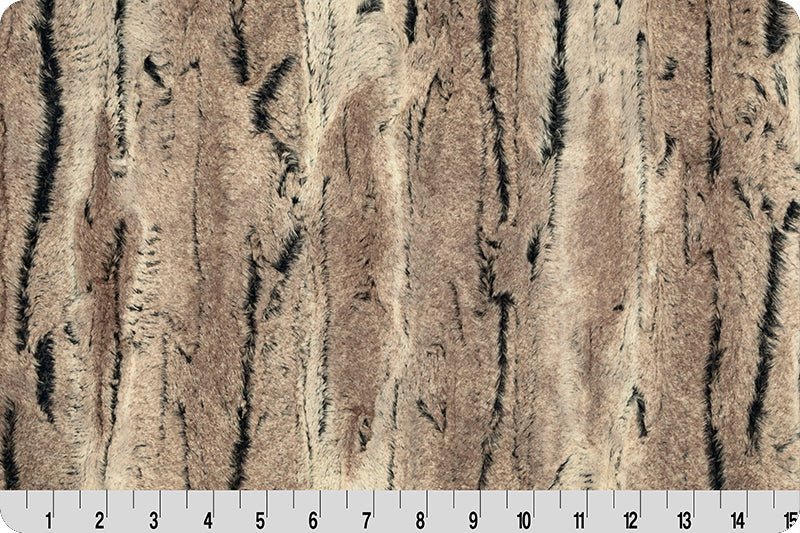 Shannon Fabrics Luxe Cuddle Mountain Fox Pewter/Beige Minky Fabric - On Pins & Needles Quilting Co.