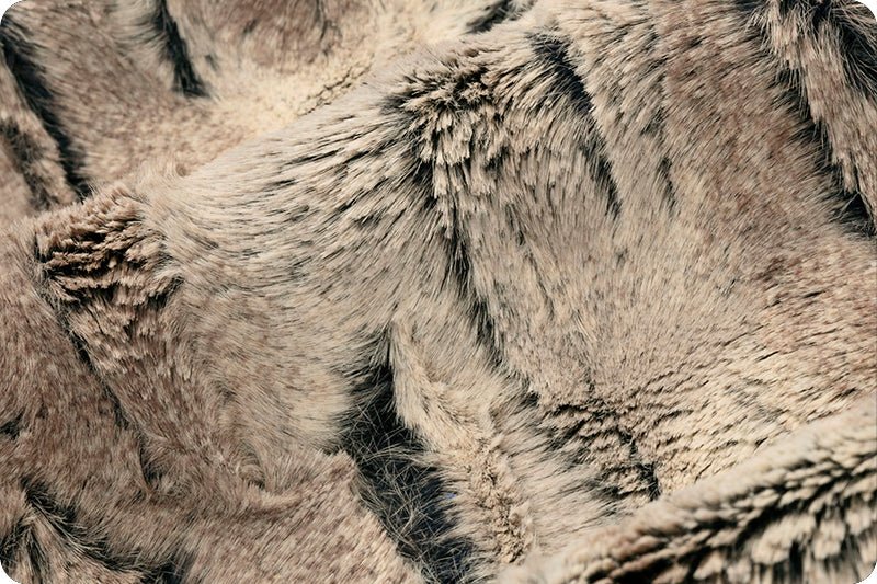 Shannon Fabrics Luxe Cuddle Mountain Fox Pewter/Beige Minky Fabric - On Pins & Needles Quilting Co.