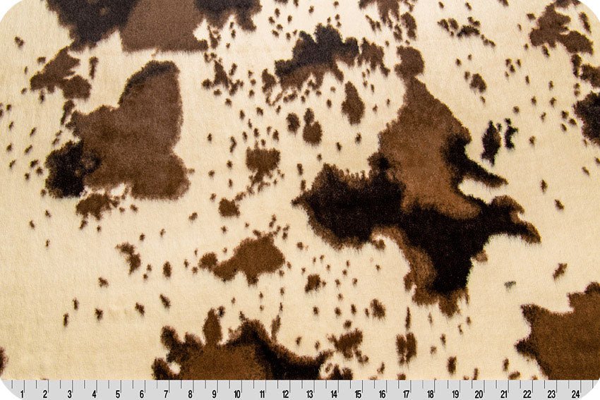 Shannon Fabrics Luxe Cuddle Pony Ivory Brown Minky Fabric (PRICE PER 1/2 YARD) - On Pins & Needles Quilting Co.