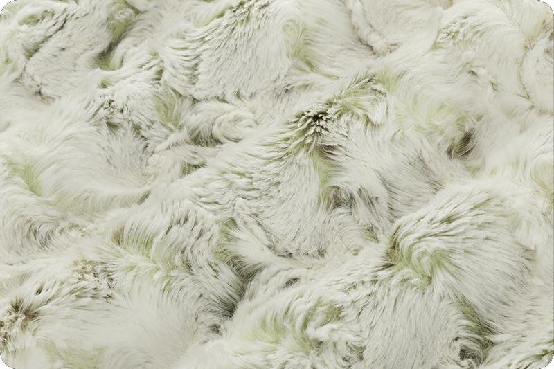Shannon Fabrics Luxe Cuddle Snowy Owl Basil Minky Fabric (PRICE PER 1/2 YARD) - On Pins & Needles Quilting Co.