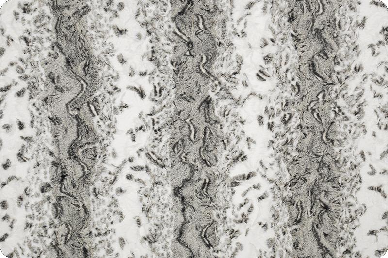 Shannon Fabrics Luxe Cuddle Snowy Owl Charcoal Minky Fabric (PRICE PER 1/2 YARD) - On Pins & Needles Quilting Co.