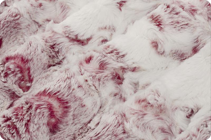 Shannon Fabrics Luxe Cuddle Snowy Owl Merlot Minky Fabric (PRICE PER 1/2 YARD) - On Pins & Needles Quilting Co.