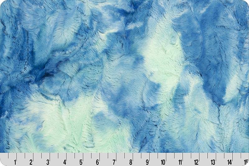 Shannon Fabrics Luxe Cuddle Sorbet Blue Glow Minky Fabric (PRICE PER 1/2 YARD) - On Pins & Needles Quilting Co.