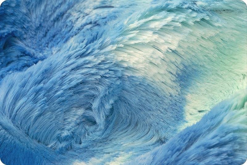 Shannon Fabrics Luxe Cuddle Sorbet Blue Glow Minky Fabric (PRICE PER 1/2 YARD) - On Pins & Needles Quilting Co.