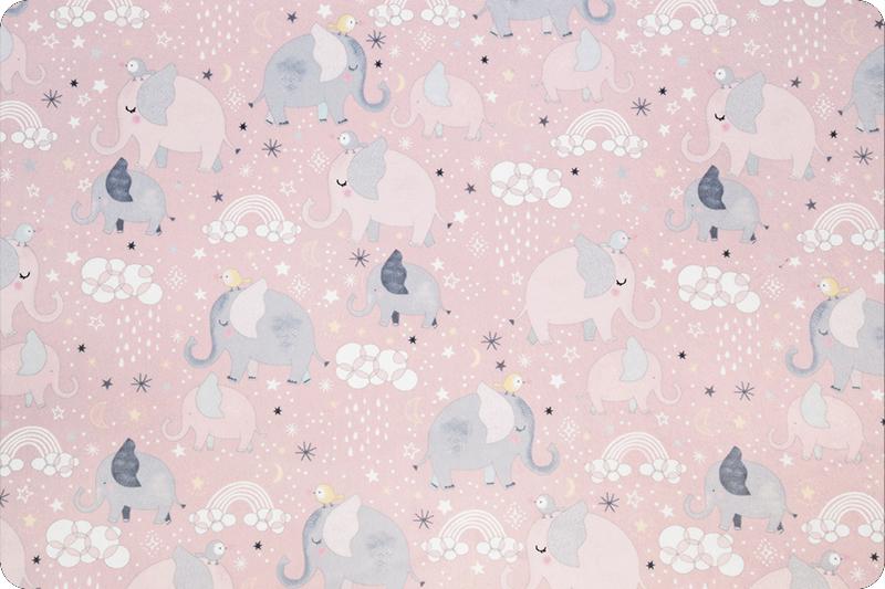 Shannon Fabrics Mama and Me Digital Cuddle Rosewater Minky Fabric (PRICE PER 1/2 YARD) - On Pins & Needles Quilting Co.