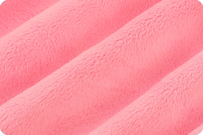 Shannon Fabrics Solid Cuddle 3 Bubblegum Minky Fabric - On Pins & Needles Quilting Co.