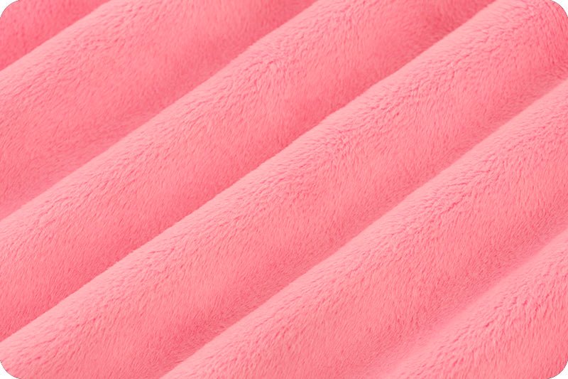 Shannon Fabrics Solid Cuddle 3 Bubblegum Minky Fabric - On Pins & Needles Quilting Co.