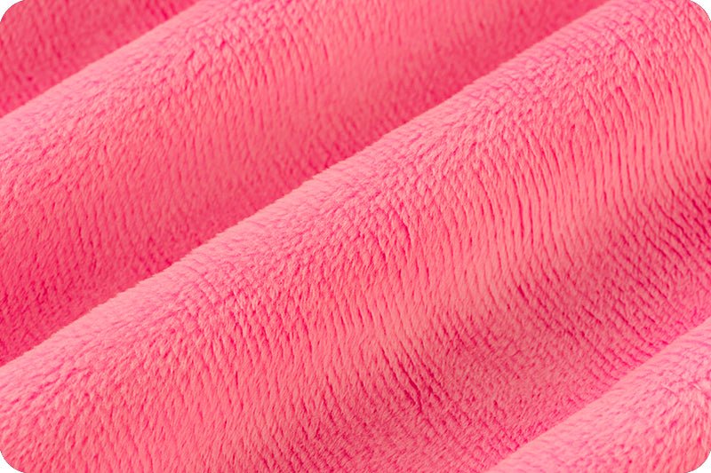 Shannon Fabrics Solid Cuddle 3 Hot Pink Minky Fabric - On Pins & Needles Quilting Co.