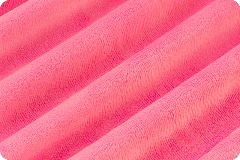 Shannon Fabrics Solid Cuddle 3 Hot Pink Minky Fabric - On Pins & Needles Quilting Co.