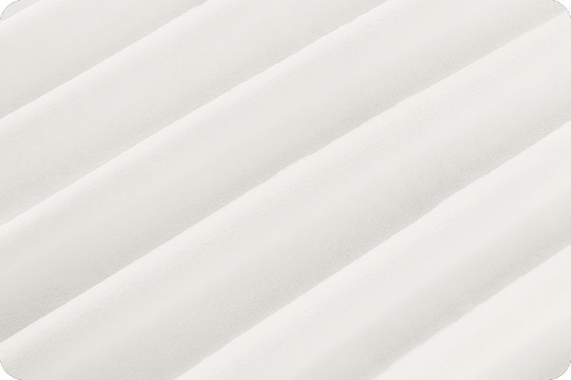 Shannon Fabrics Solid Cuddle 3 White Minky Fabric - On Pins & Needles Quilting Co.
