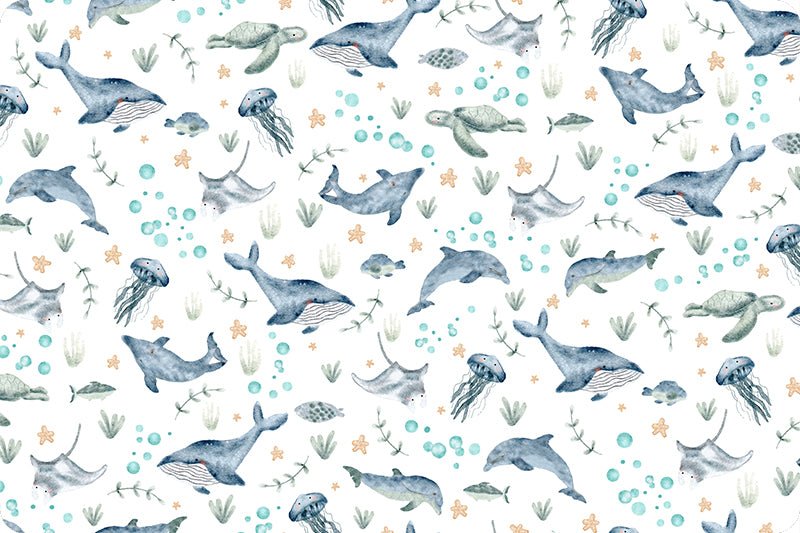 Shannon Fabrics Under The Sea Multi Digital Cuddle Minky Fabric (PRICE PER 1/2 YARD) - On Pins & Needles Quilting Co.