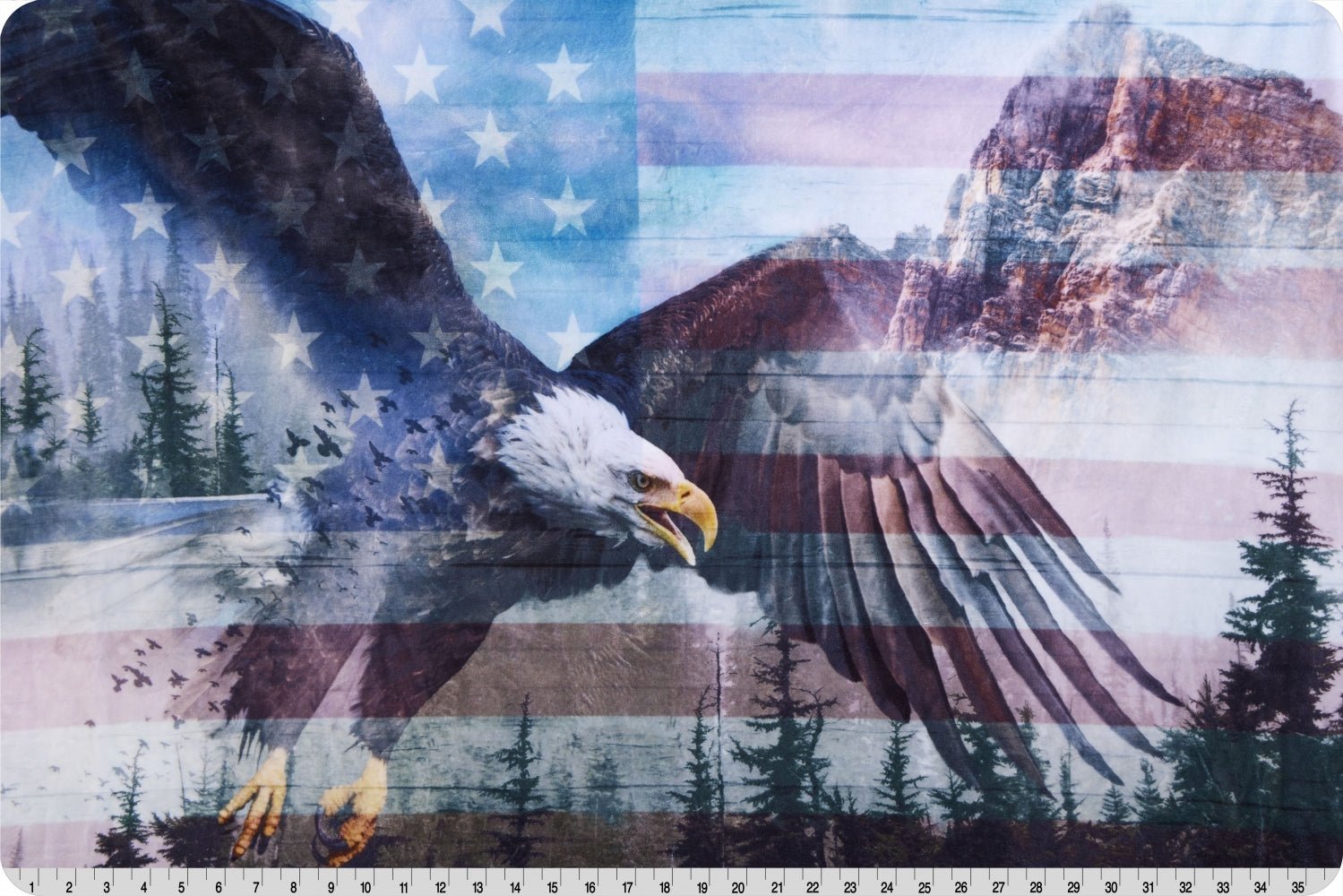 Shannon Fabrics USA Wild Digital Cuddle Minky Panel Americana - On Pins & Needles Quilting Co.
