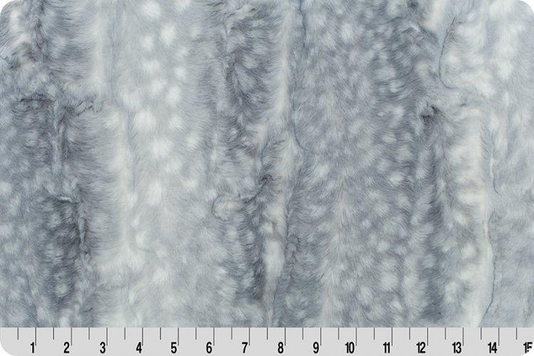 Minky Fur 3.mm Pile Fabric - Silver - 60 Soft Blanket Minky Fabric by