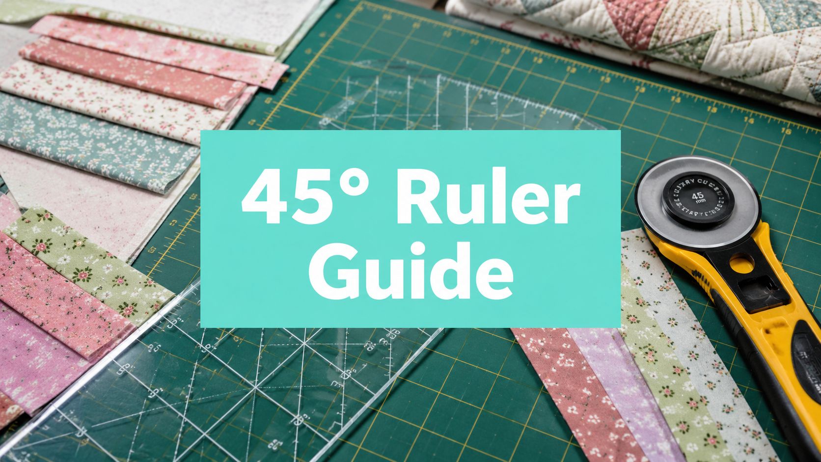 45 Degree Ruler Guide: Bias, HSTs, and Binding Made Easy