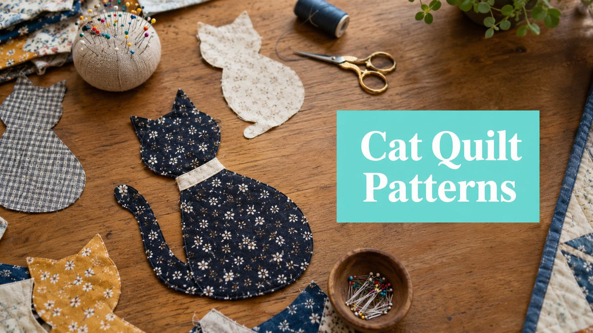 7 Cat Applique Pattern Ideas for Quilters - On Pins & Needles Quilting Co.