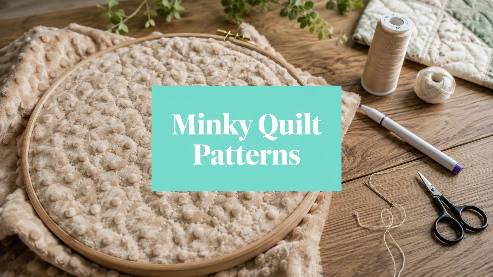 Hand Quilting Patterns Made Simple for Minky Projects - On Pins & Needles Quilting Co.