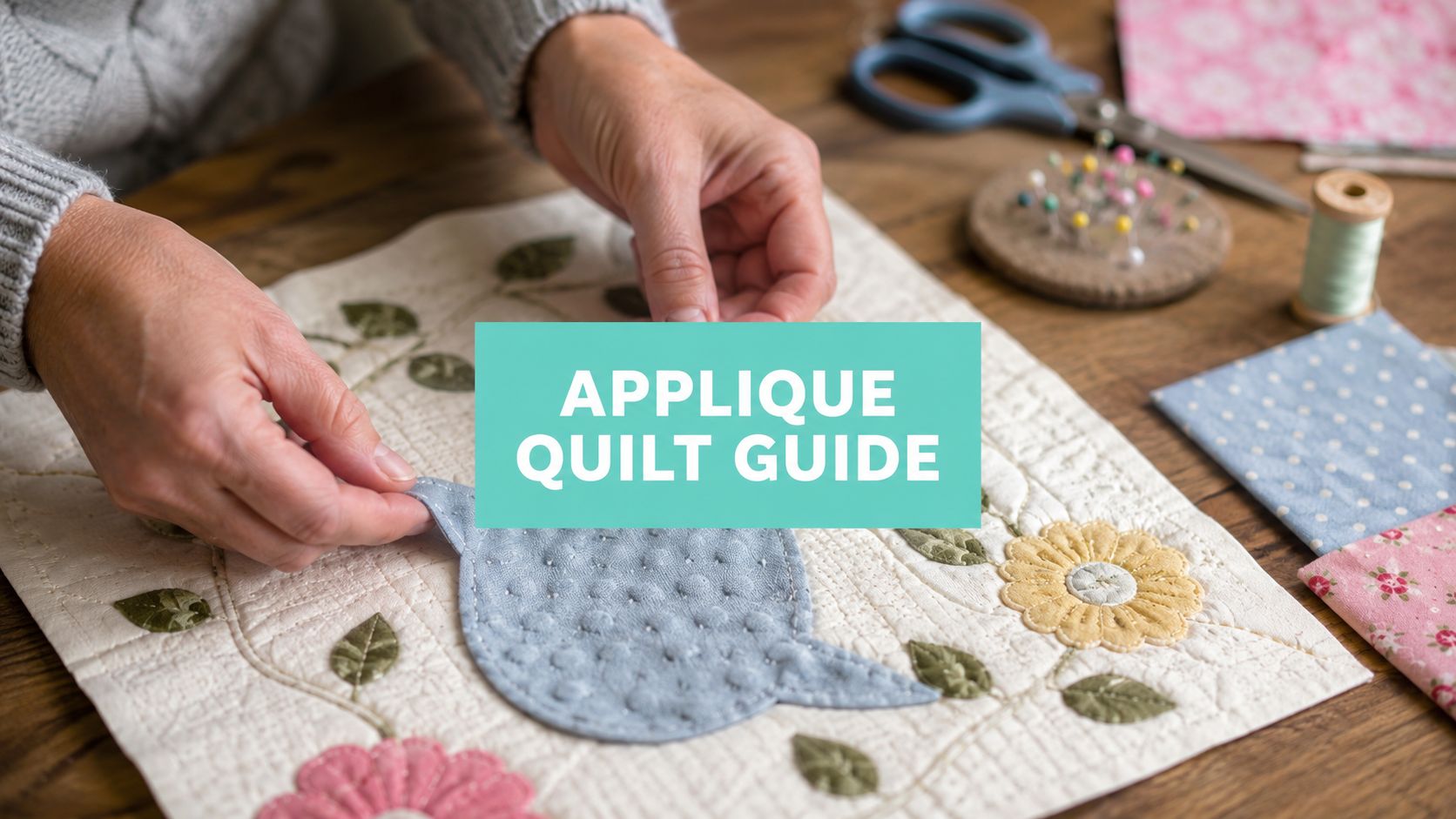 How to Applique Quilt Tutorial with Minky Pro Tips - On Pins & Needles Quilting Co.