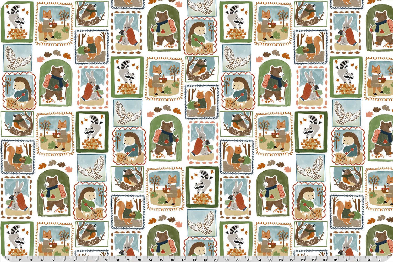Shannon Fabrics Acorn Woods Digital Cuddle Multi Minky Fabric