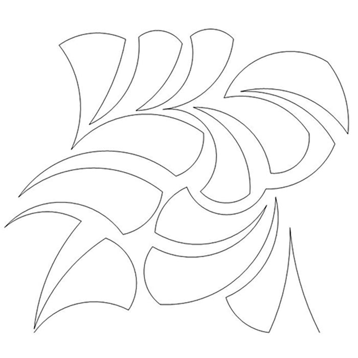 Abstract Feather quilting pattern