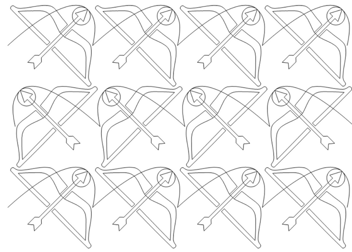 Archery quilting pattern