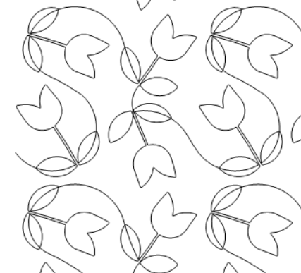 Atomic Tulips quilting pattern