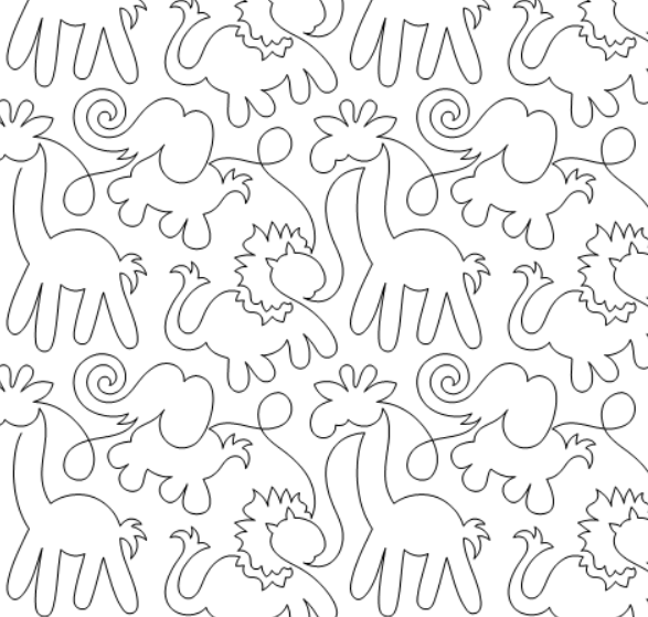Balloon Zoo Animals quilting pattern