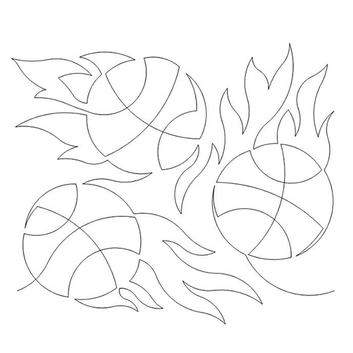 Basketball quilting pattern
