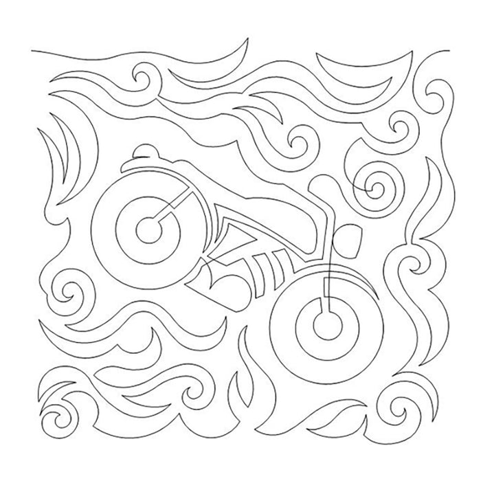 Blazing Bikes quilting pattern
