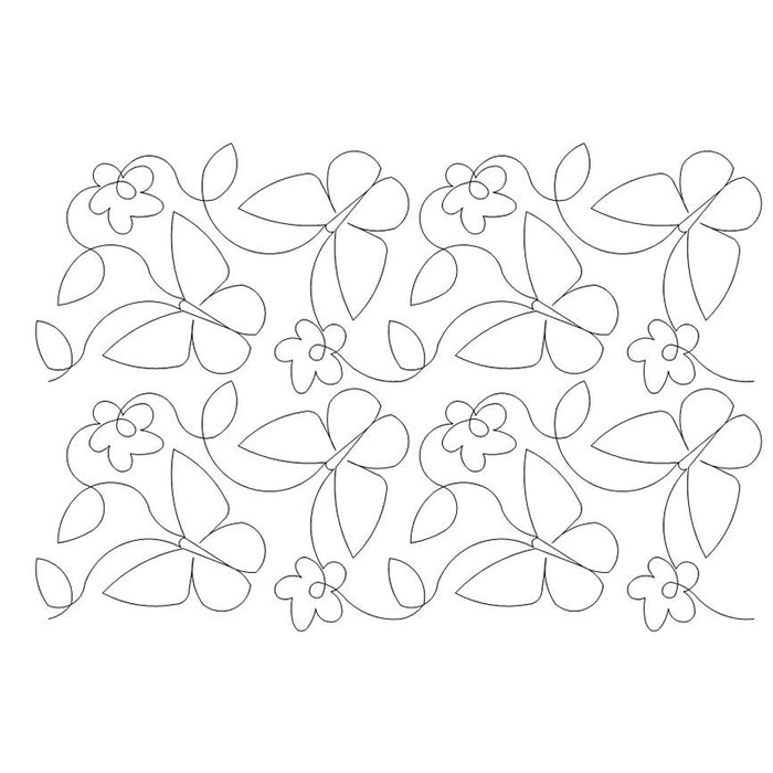 Butterfly Floral quilting pattern