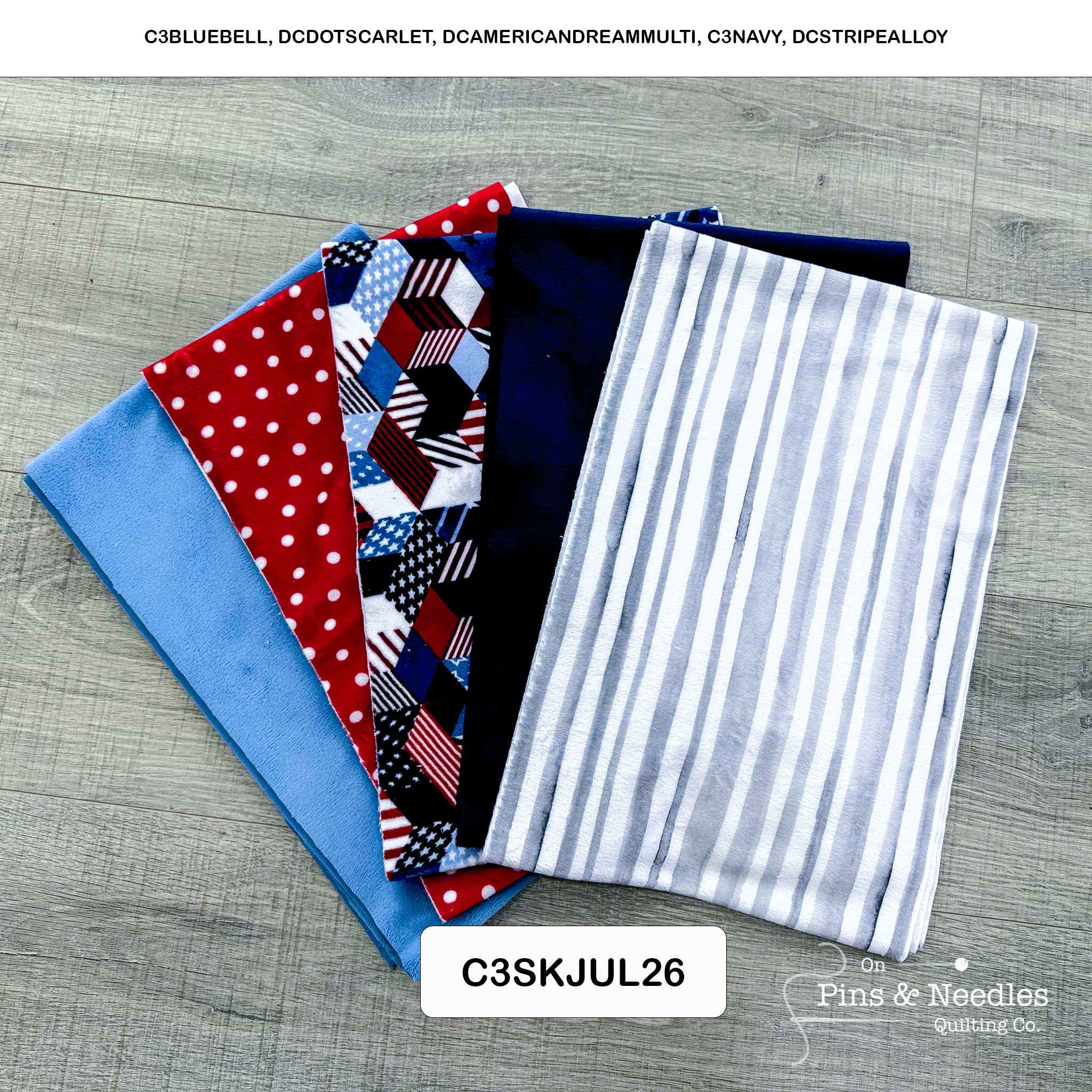 Monthly Bundle 5 Pack of 10" x 60" Cuddle Strips (July26) - Shannon Fabrics
