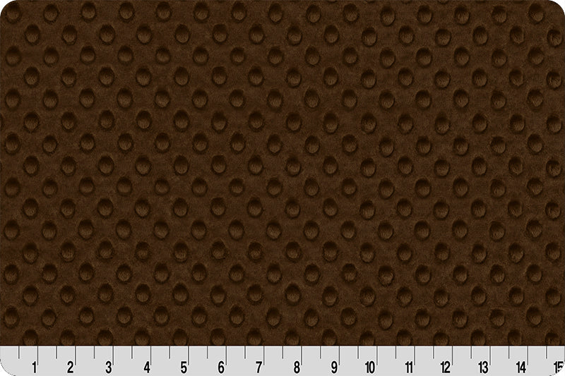 Shannon Fabrics Cuddle Dimple Brown Minky Fabric