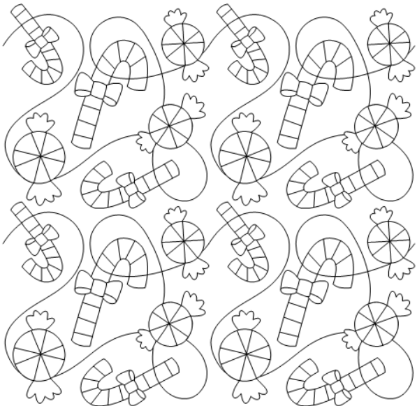Candy Cane Christmas quilting pattern