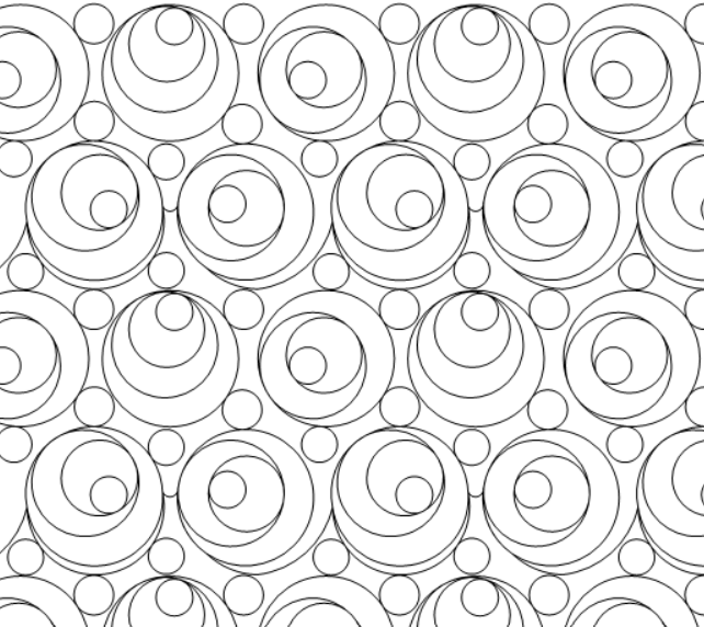 Circle Drama quilting pattern