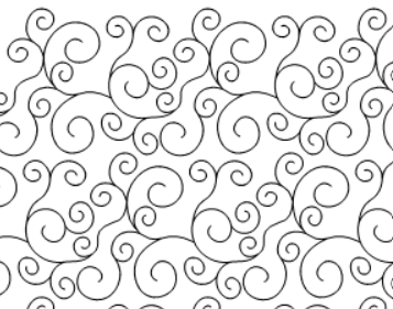 Curly Swirlly Panto quilting pattern