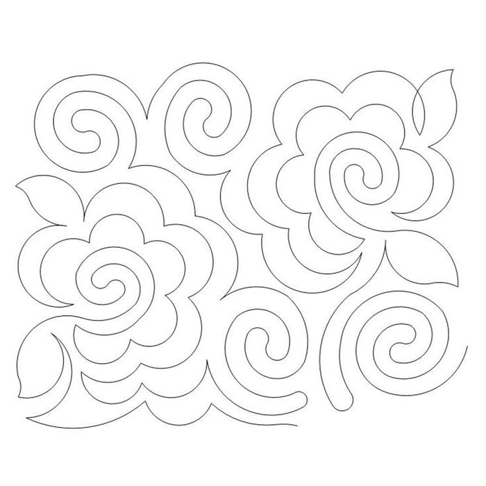 Curly Twirly Flowers quilting pattern