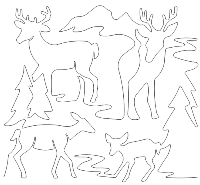 Deer Crossing quilting pattern