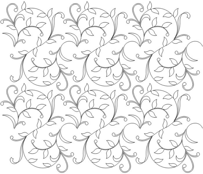 Delicate Vine quilting pattern