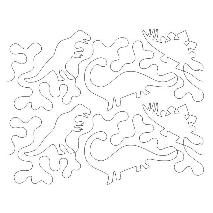 Dinosaurs quilting pattern